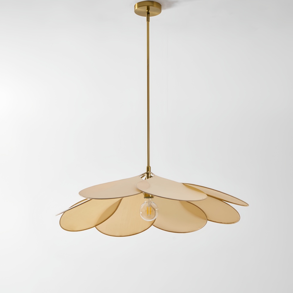 Japanese Wabi-Sabi Petal-Shaped Fabric Pendant Lamp