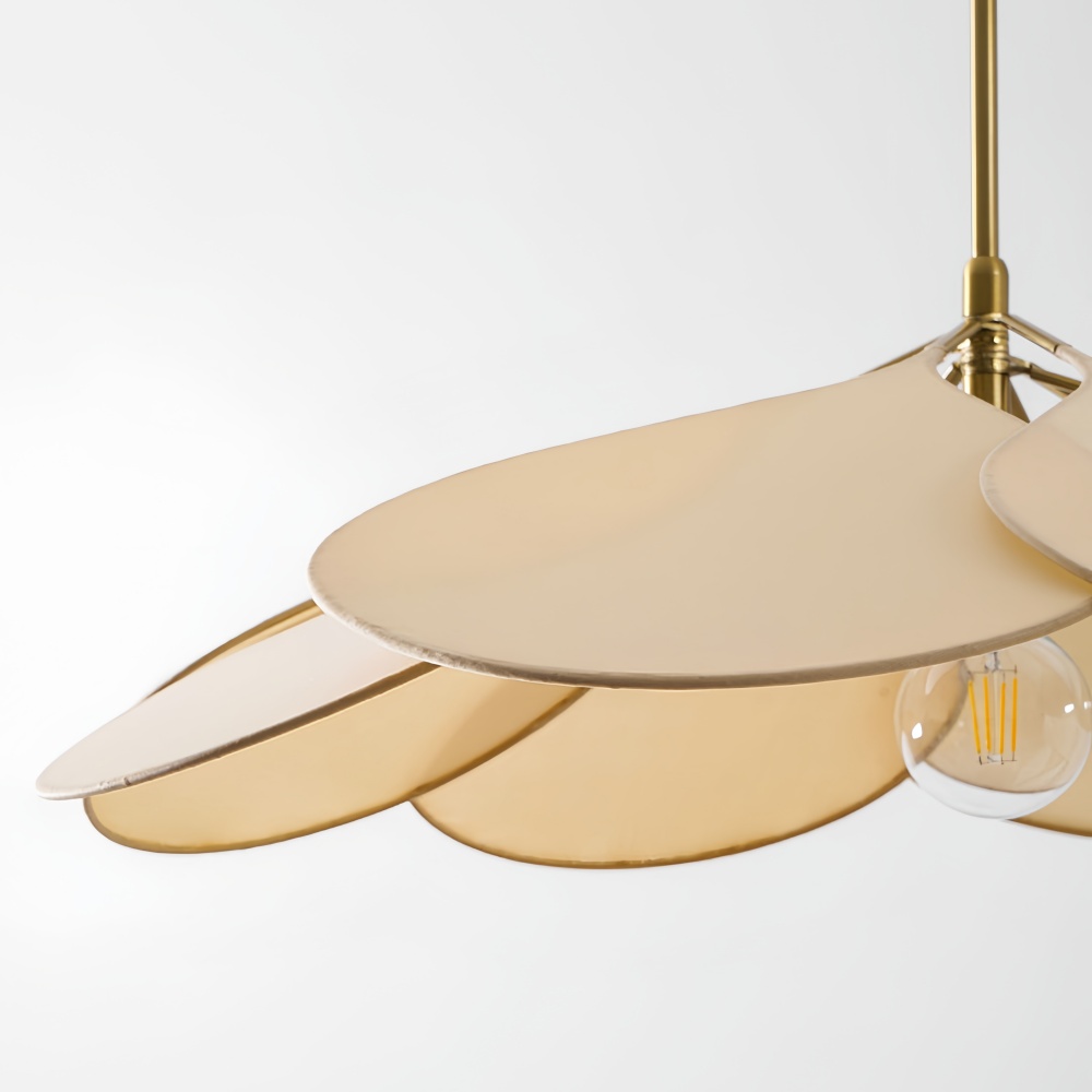 Japanese Wabi-Sabi Petal-Shaped Fabric Pendant Lamp