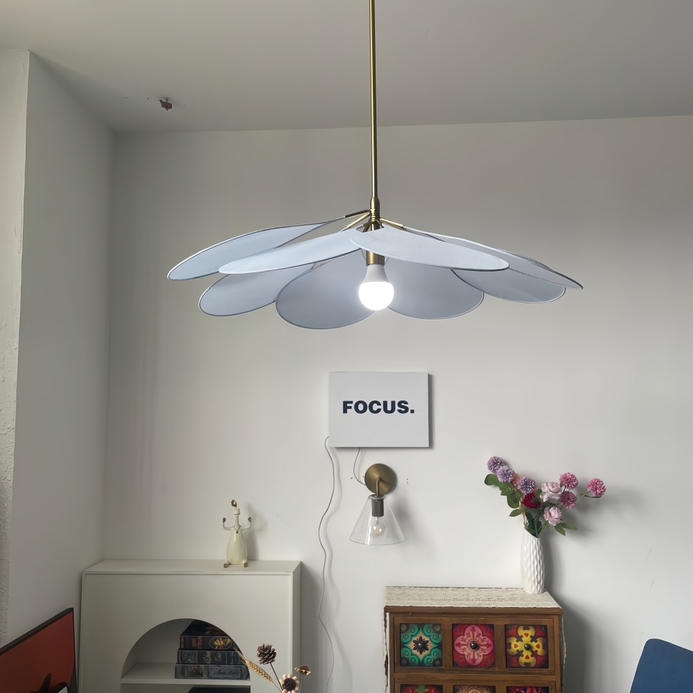 Japanese Wabi-Sabi Petal-Shaped Fabric Pendant Lamp