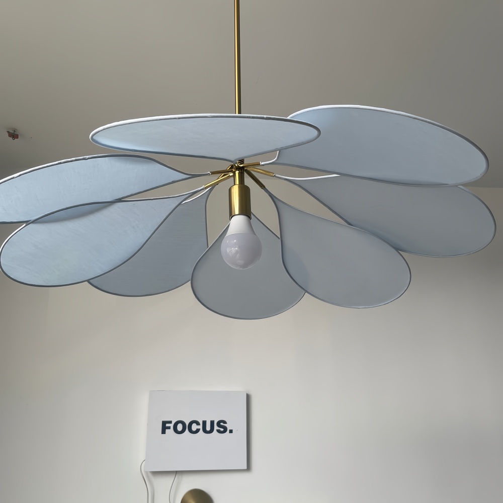 Japanese Wabi-Sabi Petal-Shaped Fabric Pendant Lamp