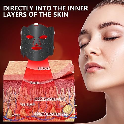 Red Light Therapy for Face, LED Red Light Therapy 660nm & 850nm Wavelength for Home Use