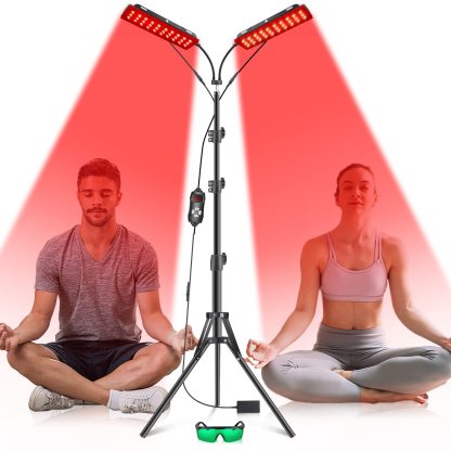 Astarexin Red Light Therapy Lamp with Stand - 660nm Redlight and 850nm Near Infrared Light Device for Body Pain Relief Skin Care