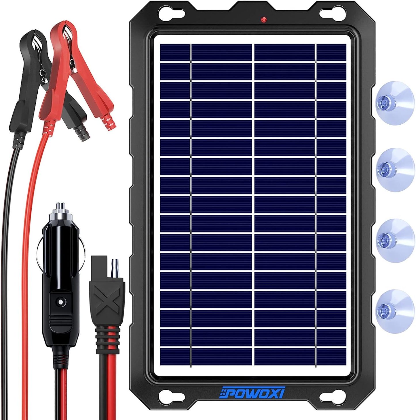 Upgraded 7.5W-Solar-Battery-Trickle-Charger-Maintainer-12V Portable Waterproof Solar Panel Trickle Charging Kit