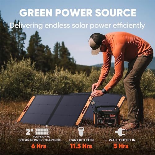 Jackery Explorer 1000 Portable Power Station, 1002Wh Capacity with 3x1000W AC Outlets