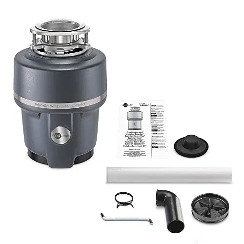 Garbage Disposer Compact 3/4 HP Evolution Compact, Gray
