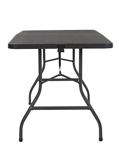 CoscoProducts Deluxe 6 foot x 30 inch Fold-in-Half Blow Molded Folding Table
