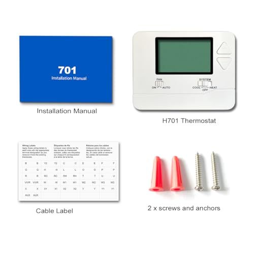 Heagstat Non Programmable Thermostats for Home 1 Heat/ 1 Cool, DIY Install