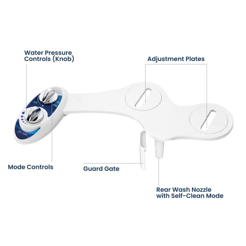LUXE Bidet NEO 120 - Self-Cleaning Nozzle, Fresh Water Non-Electric Bidet Attachment for Toilet Seat