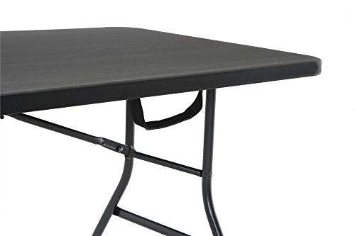 CoscoProducts Deluxe 6 foot x 30 inch Fold-in-Half Blow Molded Folding Table