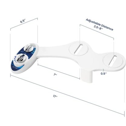 LUXE Bidet NEO 120 - Self-Cleaning Nozzle, Fresh Water Non-Electric Bidet Attachment for Toilet Seat