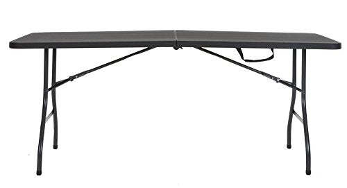 CoscoProducts Deluxe 6 foot x 30 inch Fold-in-Half Blow Molded Folding Table