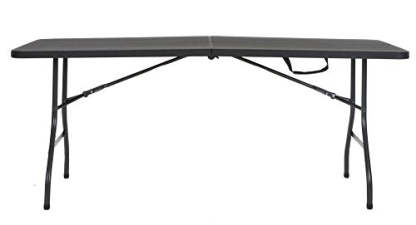 CoscoProducts Deluxe 6 foot x 30 inch Fold-in-Half Blow Molded Folding Table