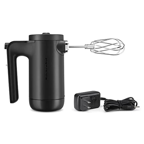 KitchenAid Cordless 7 Speed Hand Mixer - KHMB732, Matte Black