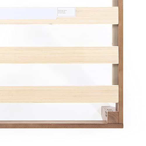 Mellow Naturalista Classic - 12 Inch Solid Wood Platform Bed with Wooden Slats