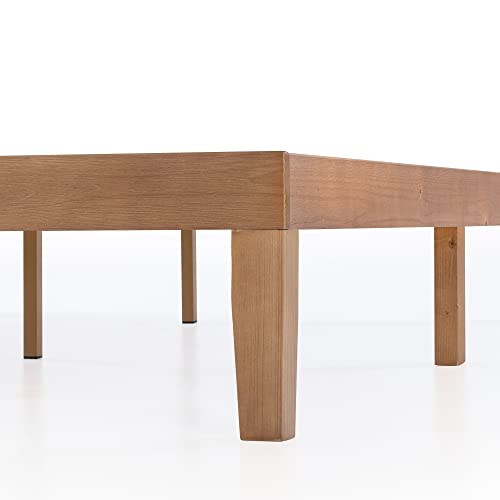 Mellow Naturalista Classic - 12 Inch Solid Wood Platform Bed with Wooden Slats