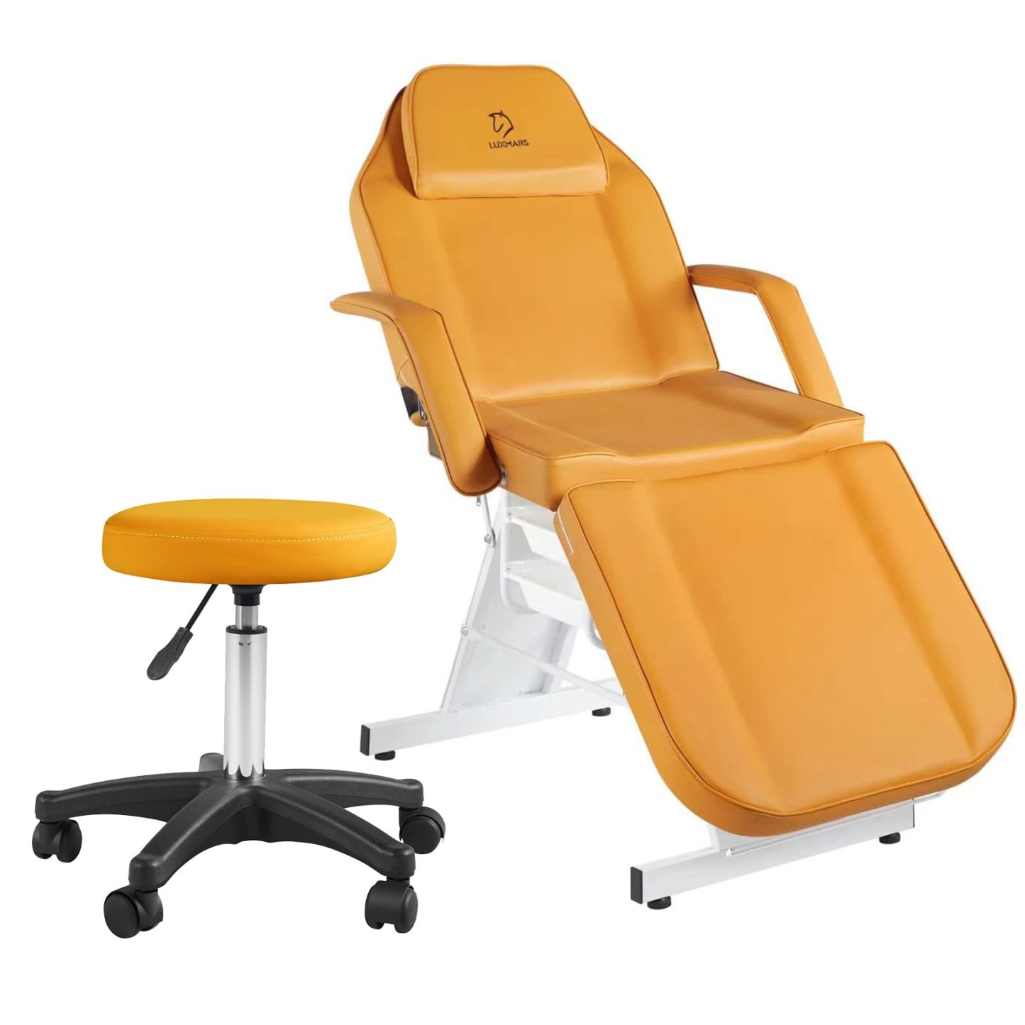 LUXMARS Facial Chair, Tattoo/Salon Bed with Hydraulic Stool for Professional Massage Facial Lash Beauty Treatment Spa