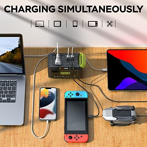 MARBERO 88Wh Portable Power Station 24000mAh Camping Solar Generator Lithium Battery