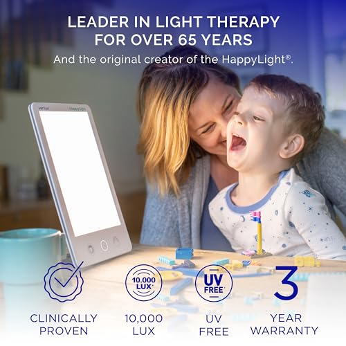 Verilux® HappyLight® Luxe - Light Therapy Lamp with 10,000 Lux, UV-Free, LED Bright White Light