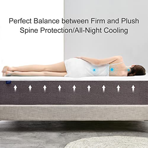 Molblly Queen Mattress 10 Inch Memory Foam Mattress in a Box, Fiberglass Free, Breathable Mattress