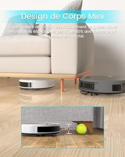 Lefant Robot Vacuum Cleaner, Tangle-Free, Strong Suction, Slim, Low Noise