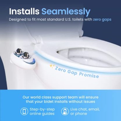 LUXE Bidet NEO 120 - Self-Cleaning Nozzle, Fresh Water Non-Electric Bidet Attachment for Toilet Seat