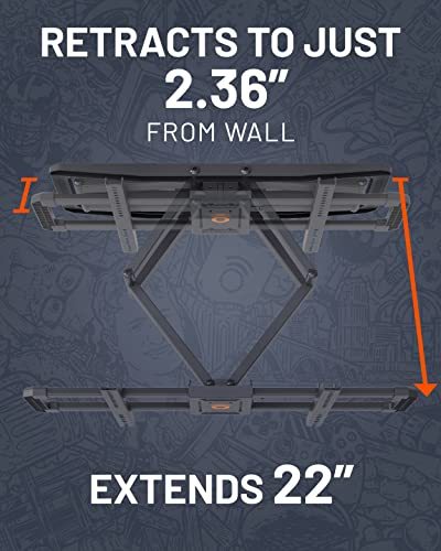 ECHOGEAR MaxMotion TV Wall Mount for Large TVs Up to 90" - Full Motion Has Smooth Swivel