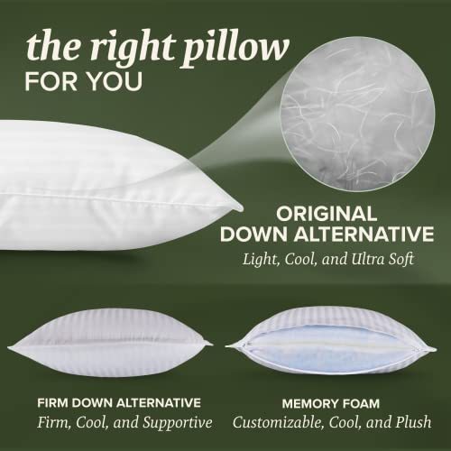 Beckham Hotel Collection Bed Pillows Standard / Queen Size Set for Back