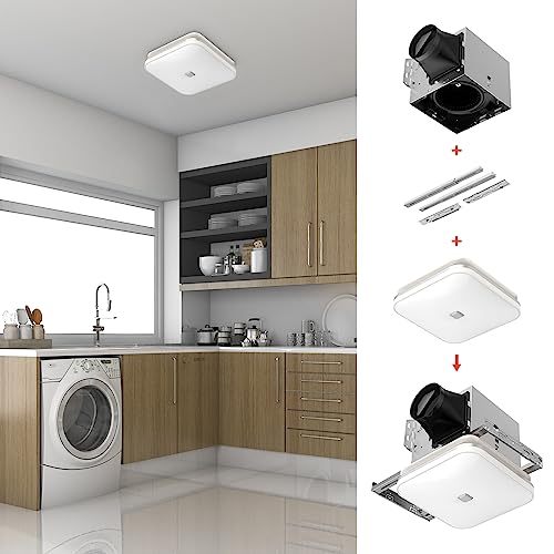 OREiN Bathroom Exhaust Fan with Light, 26W Bathroom Fan with LED Light