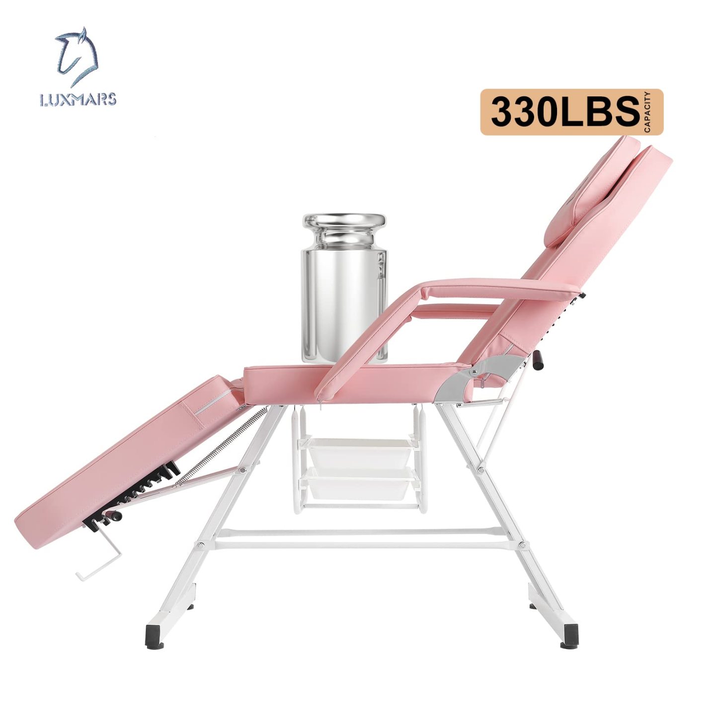 LUXMARS Facial Chair, Tattoo/Salon Bed with Hydraulic Stool for Professional Massage Facial Lash Beauty Treatment Spa