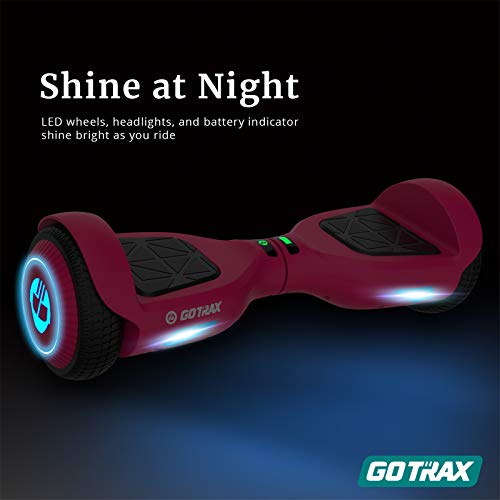 Gotrax Edge Hoverboard with 6.5" LED Wheels & Headlight, Self Balancing Scooters for Kids Adults