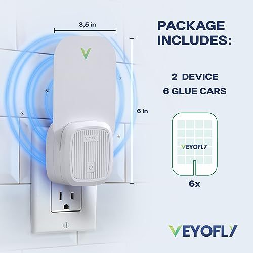 VEYOFLY Flying Insect Trap, Fruit Fly Traps for Indoors, (Pack of 2 - White)