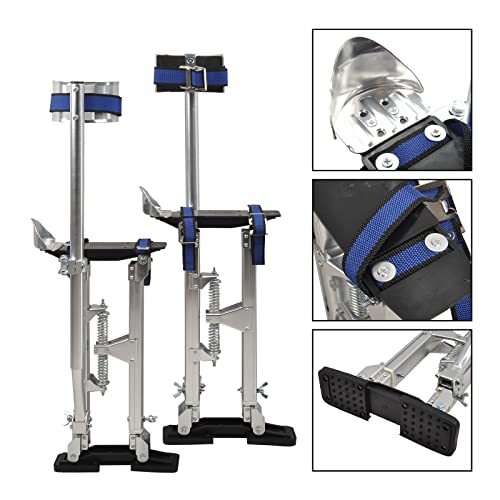 TBAPFS Drywall Stilts 18-30 Inch Height Adjustable Lifts Aluminum Tool for Painting