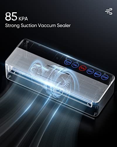 Vacuum Sealer Machine, Full Automatic Food Sealer (95Kpa), Air Sealing System for Food Sealer Dry
