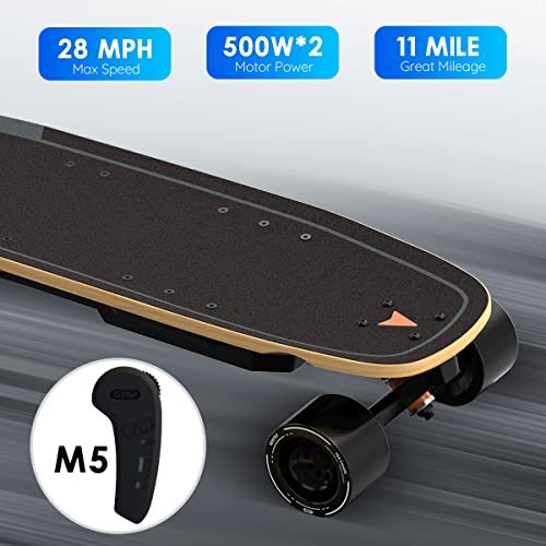 MEEPO Electric Skateboard, 28 MPH Top Speed, 330 LBS Load Capacity with Remote