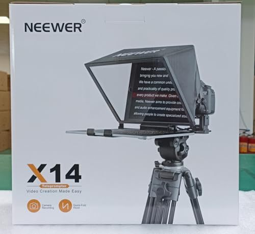 NEEWER Teleprompter X14 with RT-110 Remote & APP Control with iPad Android Tablet, Smartphone