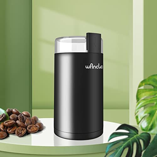 Wancle Electric Coffee Grinder, Quiet Spice Grinder, One Touch Coffee Mill for Beans
