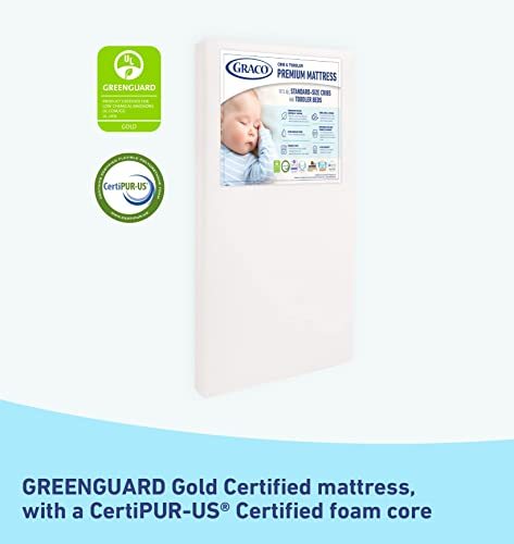 Graco Premium Crib & Toddler Mattress – Fits Standard Full-Size Crib and Toddler Bed