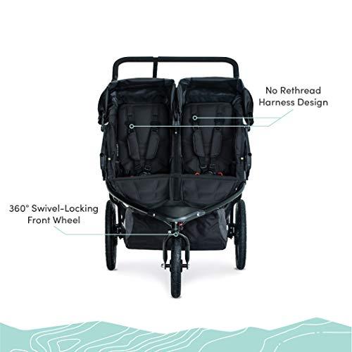 BOB Gear Revolution Flex 3.0 Duallie Double Jogging Stroller, Graphite Black
