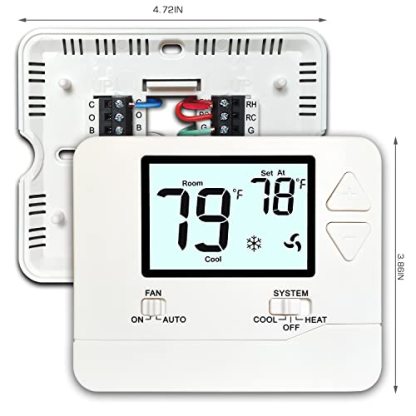 Heagstat Non Programmable Thermostats for Home 1 Heat/ 1 Cool, DIY Install