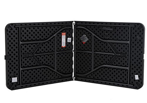 CoscoProducts Deluxe 6 foot x 30 inch Fold-in-Half Blow Molded Folding Table