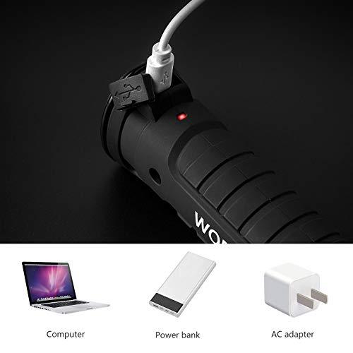 Lmaytech Gifts for Men, 2 Pack Black Rechargeable LED Work Lights with Magnetic Base