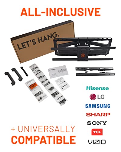 ECHOGEAR MaxMotion TV Wall Mount for Large TVs Up to 90" - Full Motion Has Smooth Swivel