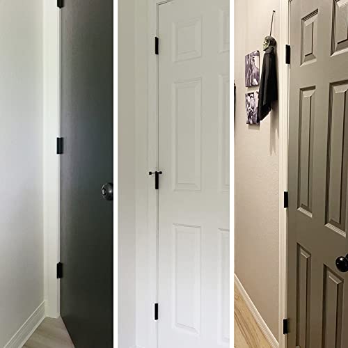 30 Pack Rounded Matte Black Door Hinges 3.5 Inch 5/8" Radius Interior