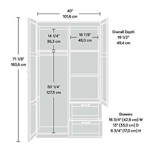 Sauder Large Storage Cabinet, Cinnamon Cherry Finish