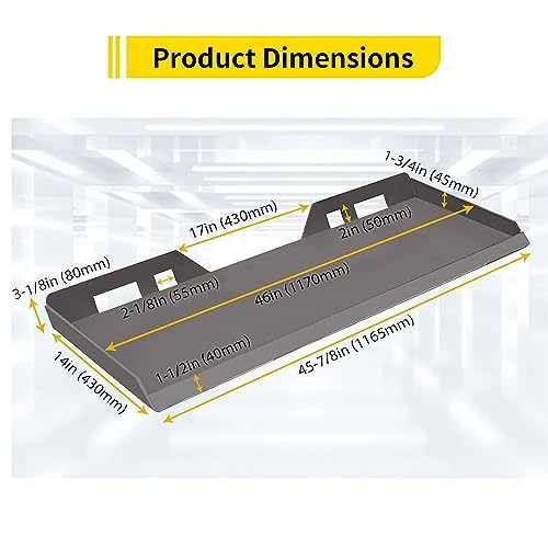 1/2" Skid Steer Mount Plate Quick Tach Attachment Loader Plate Compatible with Bobcat Kubota