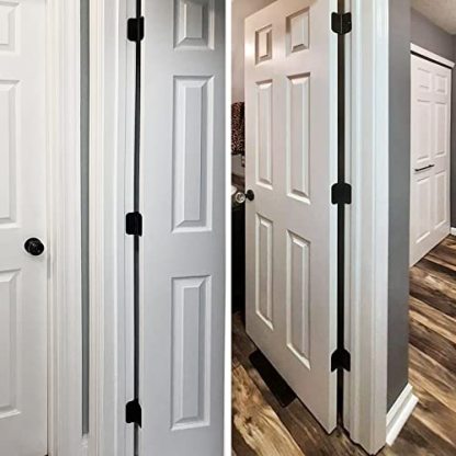 30 Pack Rounded Matte Black Door Hinges 3.5 Inch 5/8" Radius Interior