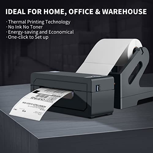 JADENS Bluetooth Thermal Shipping Label Printer – Wireless 4x6 Shipping Label Printer