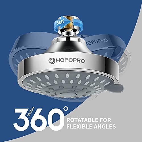 HOPOPRO NBC News Recommended 5 Modes High Pressure Shower Head 4.1 Inch