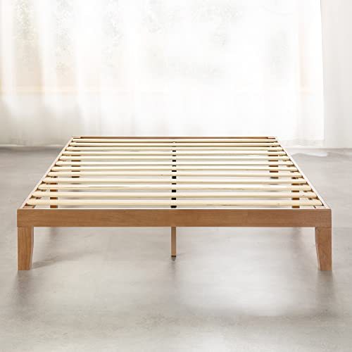Mellow Naturalista Classic - 12 Inch Solid Wood Platform Bed with Wooden Slats