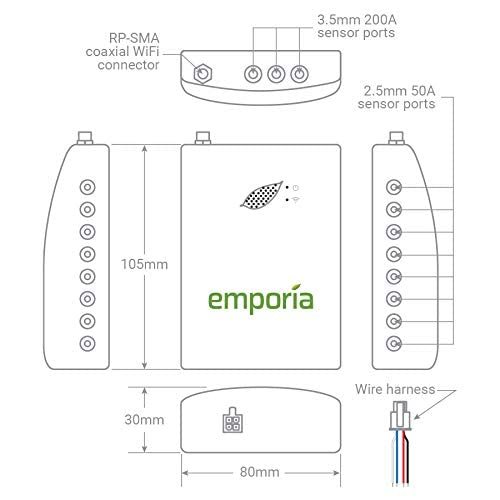Smart Home Energy Monitor with 16 50A Circuit Level Sensors | Vue - Real Time